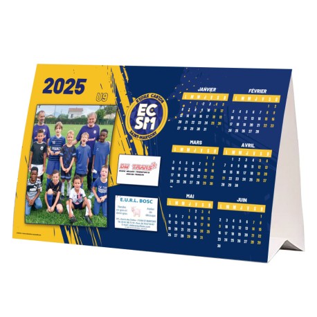 Calendrier chevalet simple A5 ● cartonné ● 2 faces